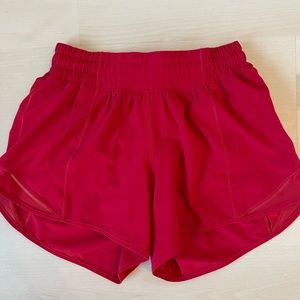 Lululemon Hotty Hot 4” Dark Red (size 2)